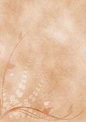 Leafy Fronds A4 Background Paper - Peach