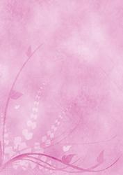 Leafy Fronds A4 Background Paper - Pink