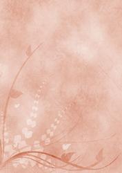 Leafy Fronds A4 Background Paper - Salmon