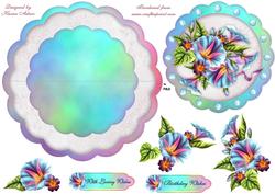 Morning Glory Scallop Wobble Card