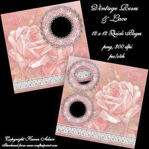 Vintage Roses & Lace Quick Pages