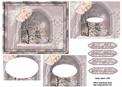 Window Onto Wonderland Double Pyramid Card Front