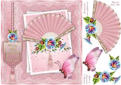 Morning Glory Fanfare Square Card with Step by Step