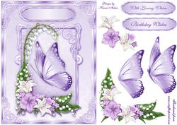 A Floral Fantasy in Lilac with Step by Step