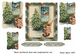 Decorating the Tree - Bracket Pyramid Card Front