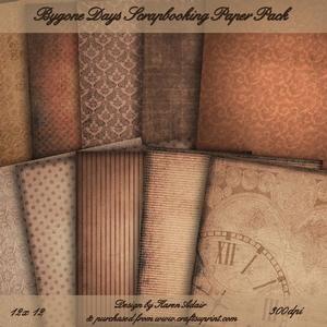 Bygone Days Scrapbooking Paper Set
