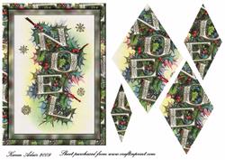 Noel Card Front - Diamond Pyramid