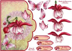 Fabulous Fuschia Scallop Card Front