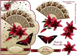Red Lily Fanfare Scallop Card & Step by Step
