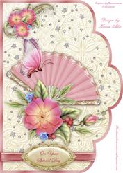Fan De Fleur A4 Scallop Card Front