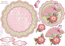 Fan De Fleur 'n Lace Wobble Card
