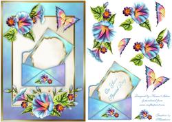 Morning Glory Notelet Card Front