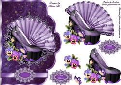 Pansyful Passion in Purple Scallop Card Front