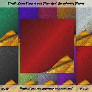 Double Layered Damasks with Page Curl