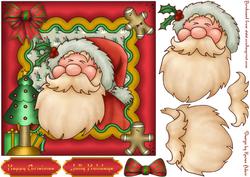 Jolly Santa Card Front with Step by Step