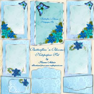 Butterflies 'n Blooms Notepaper Set