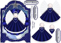 Christmas Angels in Bluescreen Card Front