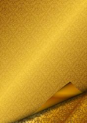 Double Layer Damask with Page Curl - Gold & Gold