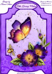 Blooming Butterfly A4 Screen Card