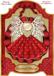 Christmas Angel A4 Screen Card Front