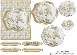 Flower Plate Pyramid Card Front