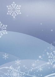 Christmas Snowflakes in Blue Background Paper