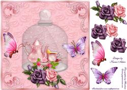 Time for Tea with Roses and Butterflies
