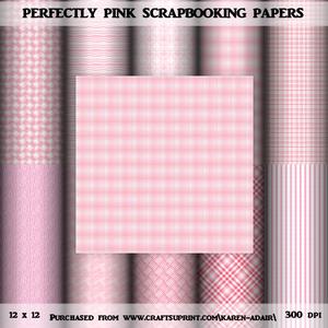 Perfectly Pink Scrapbook Paper Set