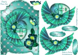 Masquerade Mask Screen Card