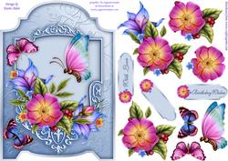 Blooms and Butterflies Screen Card