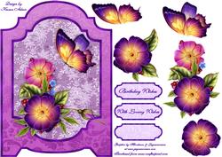Blooming Butterfly and Lace Screen Card