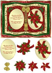 Christmas Poinsettia Book Card and Step by Step