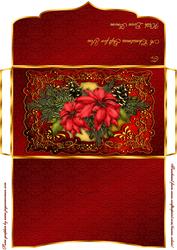 Christmas Poinsettia Money/gift Voucher Wallet