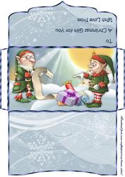 Santa's Little Helpers Money/gift Voucher Wallet