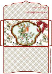 The Christmas Robin Money/gift Voucher Wallet