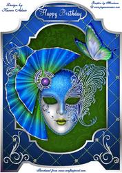 Masquerade Fan A4 Screen Card