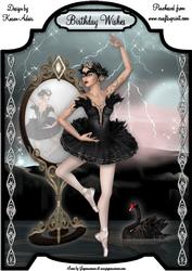 The Black Swan A4 Screen Card