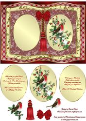 The Christmas Robin Book Card with Step by Step