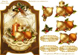 Holiday Decorations Screen Card with Step by Step