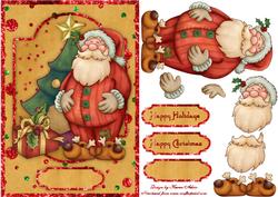 Jolly Santa Card Front with Step by Step