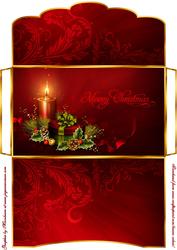 Christmas Candle Money/gift Voucher Wallet