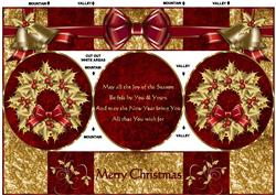 Christmas Wreaths Tr-fold Quick Card