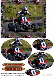 No. 1 Quad Biker - Pyramid Card Front
