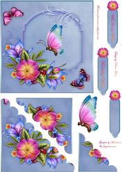 Blooms 'n Butterflies Scallop Corner Stacker