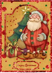 Jolly Santa A4 Card Front/topper