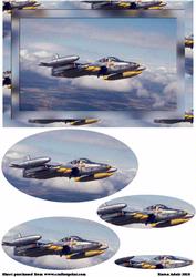 Fighter Jet Pyramid Card Front