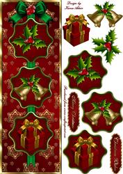Merry Christmas Tall Dl Card Front with Step by Step