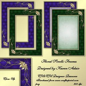 Floral Scroll Frames Set 1