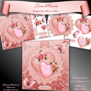 Love Hearts - 8" Square Card Mini-kit