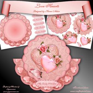 Love Hearts Scallop Wobble Card Mini Kit